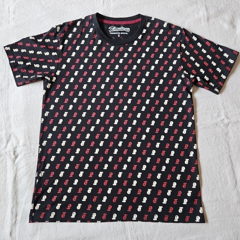 Tomateros Of Culiacan Baseball Logo Tee Top Size Small Short Sleeve In Black Red